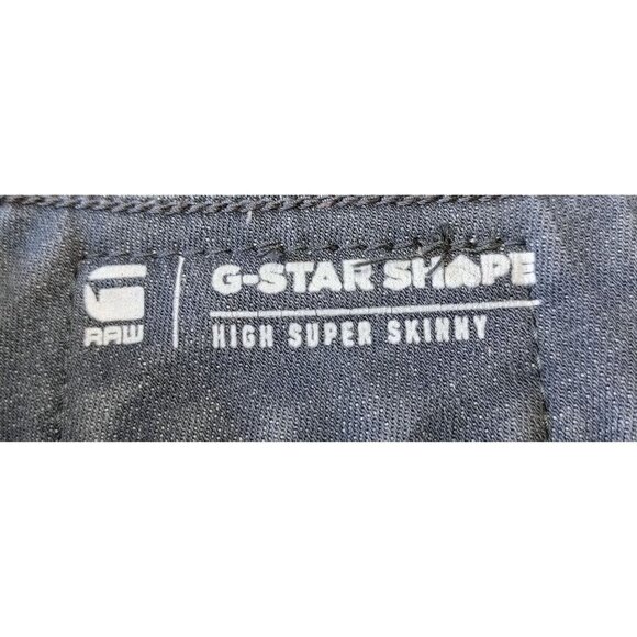 G-STAR RAW  Mens Gray High Super Skinny Jeans Size 28 Stretch - Picture 3 of 3